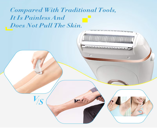Electric Razor for Women,Wet & Dry Rechargeable Cordless Painless Lady Electric Shaver Body Hair Remover for Legs Underarms